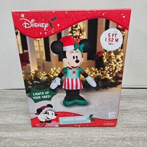 Disney Minnie Mouse Inflatable 5 Ft Tall Christmas Airblown Yard Decoration